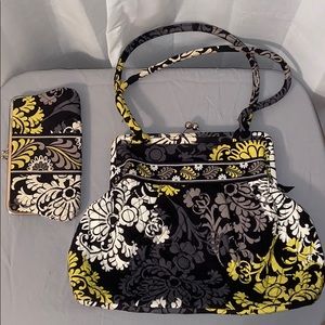 A purse and a wallet